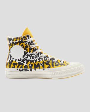 Zapatillas Altas Converse Chuck 70 My Story Negras Amarillo | CV-530YMU