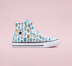 Zapatillas Altas Converse Chuck Taylor All Star Easy-On Frozen Treats Blancas Azules Verde Claro | CV-027XDJ