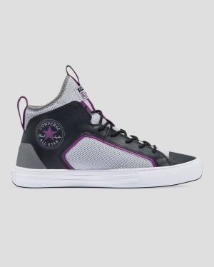 Zapatillas Altas Converse Chuck Taylor All Star Ultra Dramatic Nights Gris Negras | CV-412FYZ