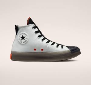 Zapatillas Altas Converse Chuck Taylor All Star CX Stretch Canvas Plateadas Claro Negras Mango | CV-637PLT