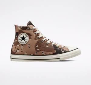 Zapatillas Altas Converse Chuck Taylor All Star Archive Camo Marrones Negras | CV-698HFV