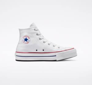 Zapatillas Altas Converse Chuck Taylor All Star Lift Platform Blancas Rojas Oscuro Azul Marino | CV-780HKB