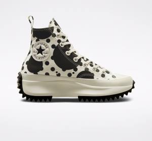 Zapatillas Altas Converse Run Star Hike Platform Polka Dots Negras | CV-320PWD