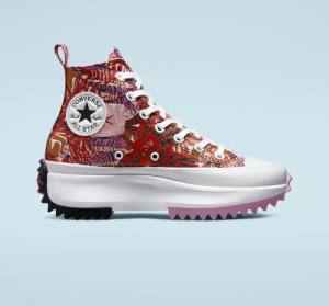 Zapatillas Altas Converse Run Star Hike Platform Tropical Florals Naranjas Negras Blancas | CV-463NMF