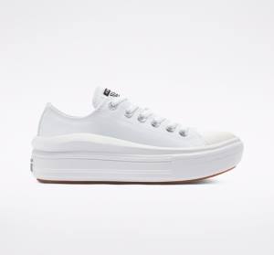 Zapatillas Bajas Converse Chuck Taylor All Star Move Platform Blancas Blancas Blancas | CV-480OUC