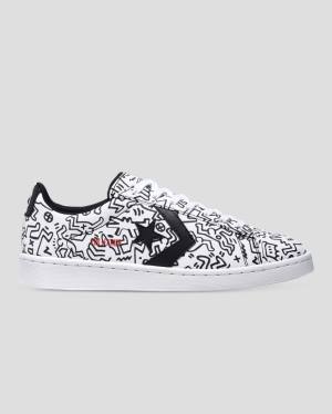 Zapatillas Bajas Converse Keith Haring Pro Cuero Blancas Negras Rojas | CV-059KQH