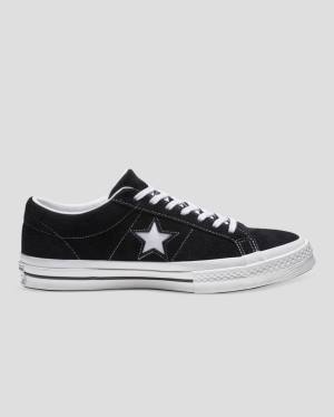 Zapatillas Bajas Converse One Star Premium Suede Negras | CV-846XYO