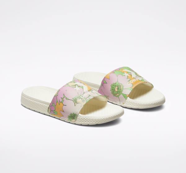 Sandalias Converse All Star Slide Crafted Florals Mango Rosas | CV-296SEM