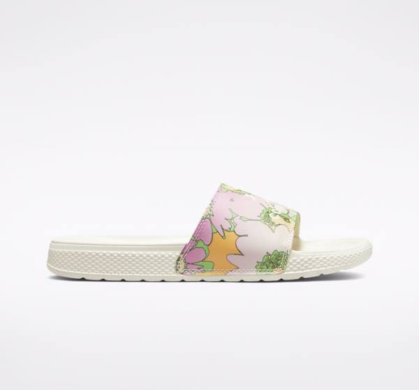 Sandalias Converse All Star Slide Crafted Florals Mango Rosas | CV-618BJY