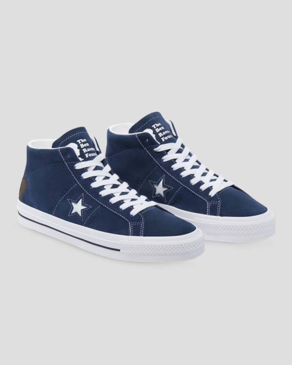 Zapatillas Altas Converse CONS One Star Pro Ben Raemers Foundation Azules | CV-402YAQ