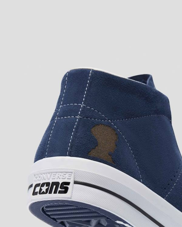 Zapatillas Altas Converse CONS One Star Pro Ben Raemers Foundation Azules | CV-402YAQ