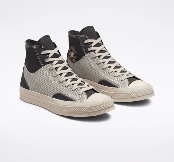 Zapatillas Altas Converse Chuck 70 Crafted Canvas Marrones | CV-019ITG