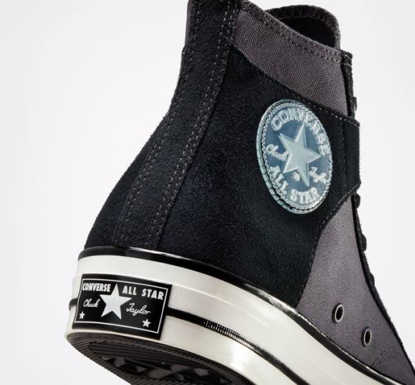 Zapatillas Altas Converse Chuck 70 Crafted Canvas Negras Blancas | CV-645JNU