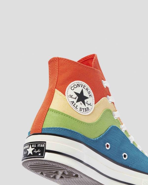 Zapatillas Altas Converse Chuck 70 National Parks Azules Verde Naranjas | CV-415FXW