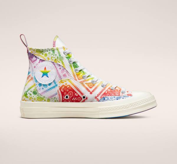 Zapatillas Altas Converse Chuck 70 Pride Blancas Rojas | CV-619KSA