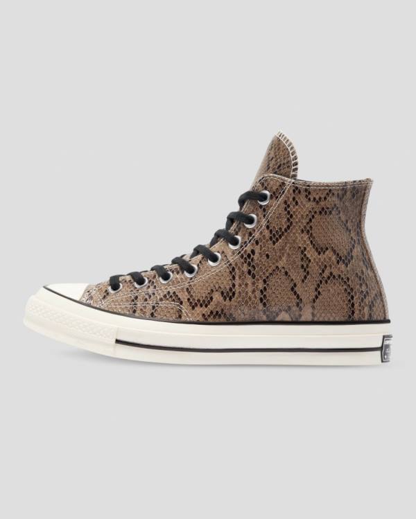 Zapatillas Altas Converse Chuck 70 Reptile Suede Marrones | CV-165WNL