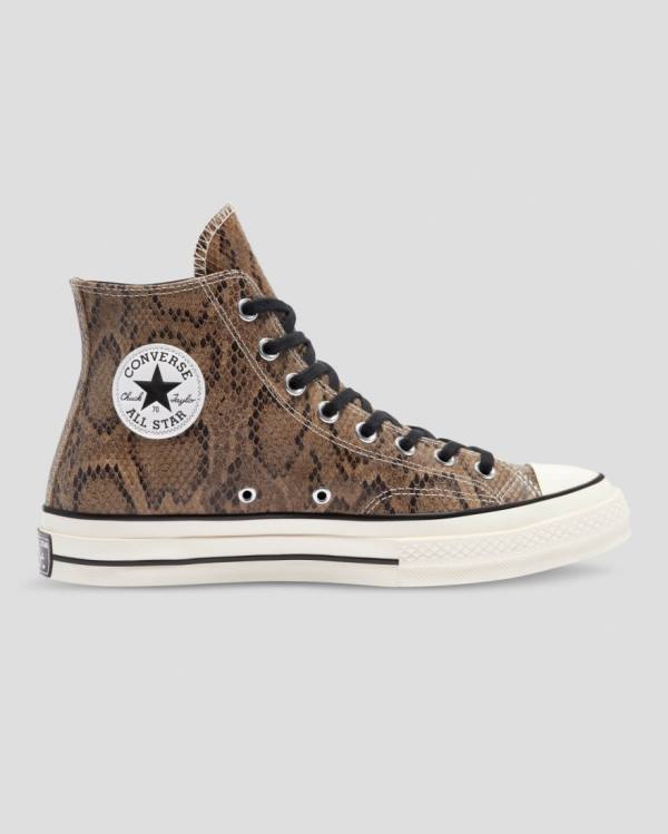 Zapatillas Altas Converse Chuck 70 Reptile Suede Marrones | CV-165WNL