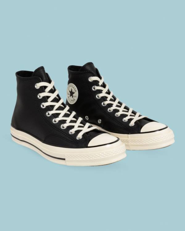 Zapatillas Altas Converse Chuck 70 Seasonal Cuero Negras | CV-124JXP