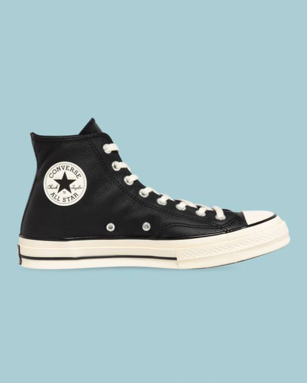 Zapatillas Altas Converse Chuck 70 Seasonal Cuero Negras | CV-243MJP