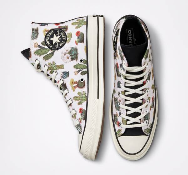 Zapatillas Altas Converse Chuck 70 Succulents Negras | CV-576TLC