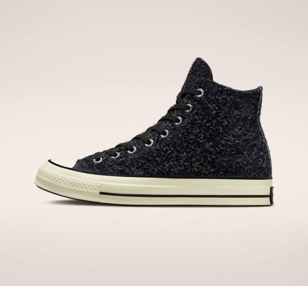 Zapatillas Altas Converse Chuck 70 Suede Seasonal Color Negras | CV-541IVB