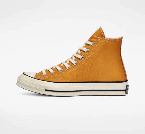 Zapatillas Altas Converse Chuck 70 Sunflower Yellow Negras | CV-682WCO