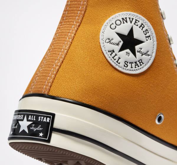 Zapatillas Altas Converse Chuck 70 Sunflower Yellow Negras | CV-682WCO