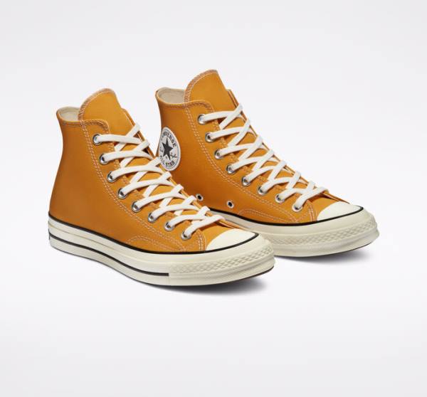 Zapatillas Altas Converse Chuck 70 Sunflower Yellow Negras | CV-682WCO