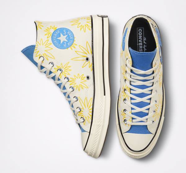 Zapatillas Altas Converse Chuck 70 Sunny Floral Azules | CV-591RKZ