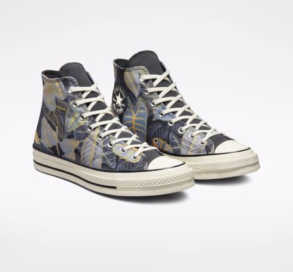 Zapatillas Altas Converse Chuck 70 Tropical Leaf Negras | CV-783NFS