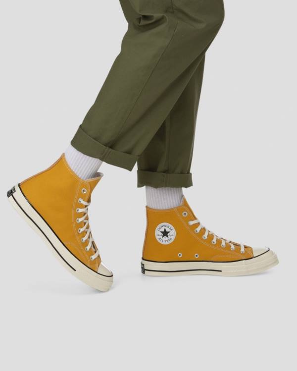 Zapatillas Altas Converse Chuck 70 Vintage Canvas Amarillo | CV-269AQD