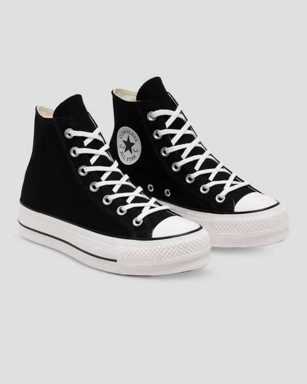 Zapatillas Altas Converse Chuck Taylor All Star Lift Canvas Negras | CV-103OFS