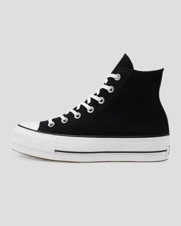 Zapatillas Altas Converse Chuck Taylor All Star Lift Canvas Negras | CV-103OFS