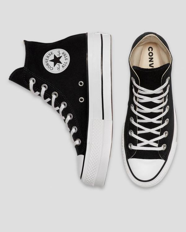 Zapatillas Altas Converse Chuck Taylor All Star Lift Canvas Negras | CV-103OFS