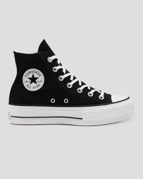 Zapatillas Altas Converse Chuck Taylor All Star Lift Canvas Negras | CV-103OFS