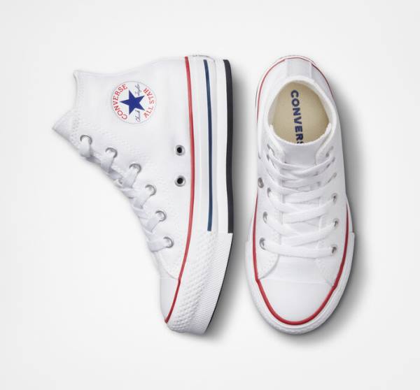 Zapatillas Altas Converse Chuck Taylor All Star Lift Platform Blancas Rojas Oscuro Azul Marino | CV-104OEV