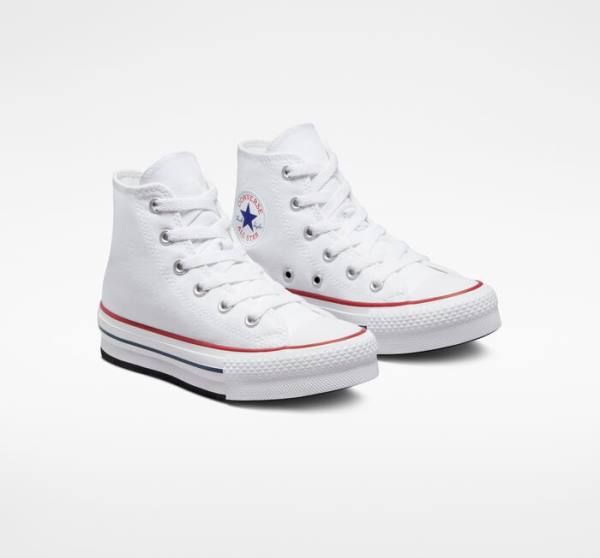 Zapatillas Altas Converse Chuck Taylor All Star Lift Platform Blancas Rojas Oscuro Azul Marino | CV-104OEV