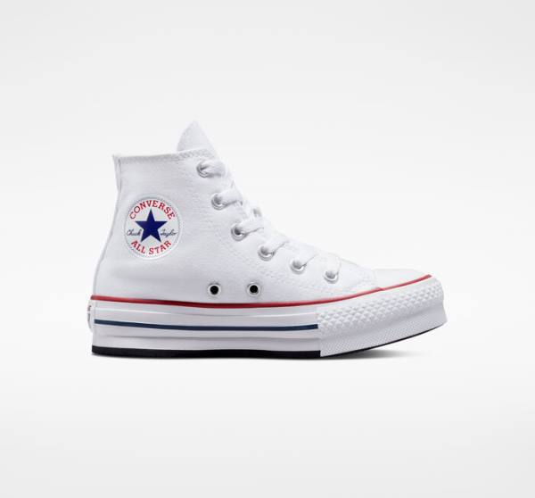 Zapatillas Altas Converse Chuck Taylor All Star Lift Platform Blancas Rojas Oscuro Azul Marino | CV-104OEV