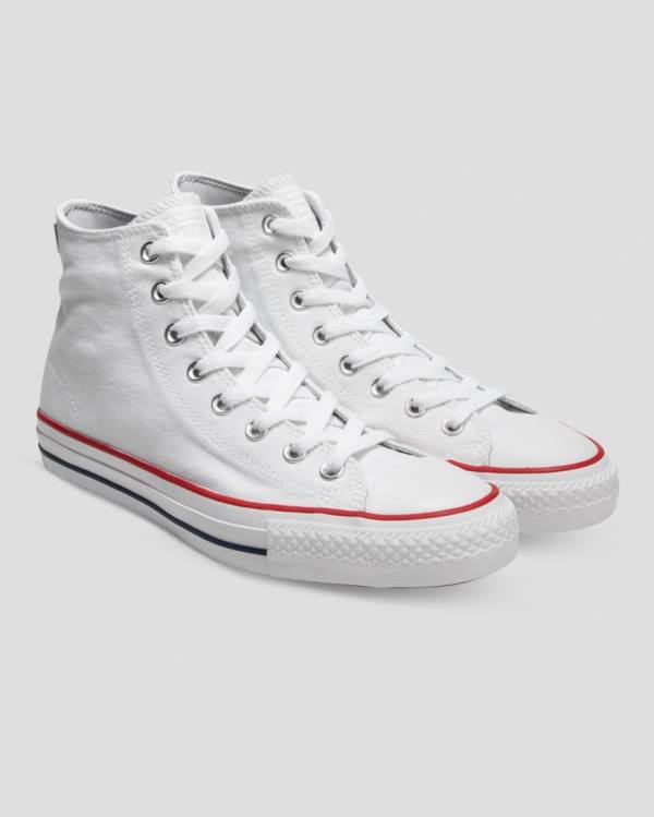 Zapatillas Altas Converse Chuck Taylor All Star Pro Canvas Blancas | CV-120RHP