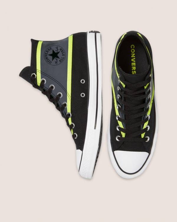 Zapatillas Altas Converse Chuck Taylor All Star Hi-Vis Negras | CV-135BXZ