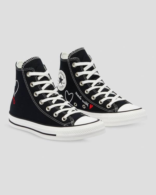 Zapatillas Altas Converse Chuck Taylor All Star Love Thread Negras | CV-149HTK