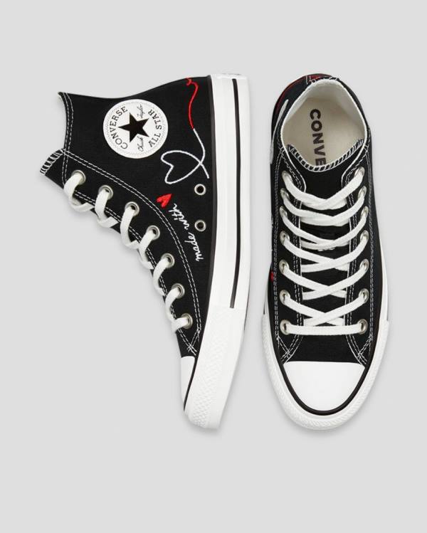 Zapatillas Altas Converse Chuck Taylor All Star Love Thread Negras | CV-149HTK