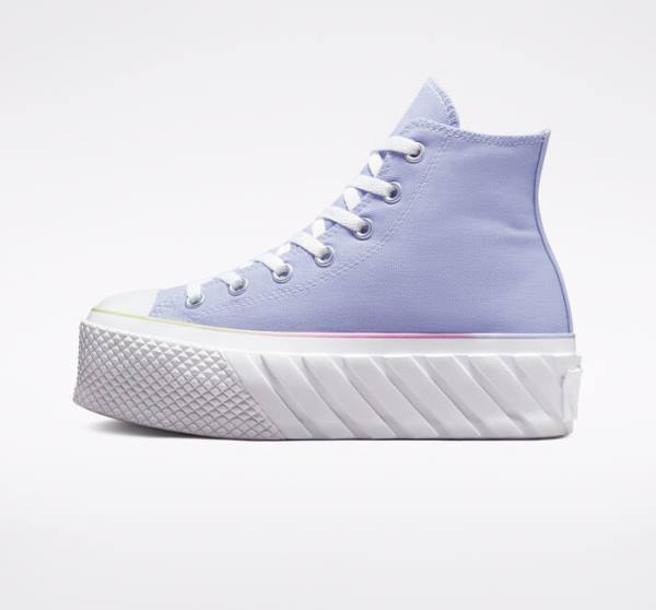 Zapatillas Altas Converse Chuck Taylor All Star 2X Lift Platform Pastel Gradient Azules Blancas | CV-216BPU