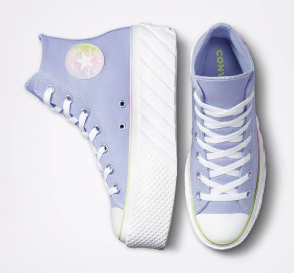 Zapatillas Altas Converse Chuck Taylor All Star 2X Lift Platform Pastel Gradient Azules Blancas | CV-216BPU