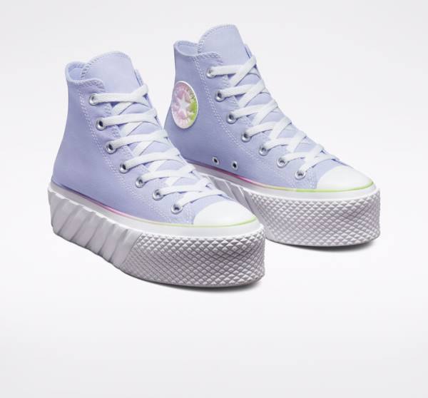 Zapatillas Altas Converse Chuck Taylor All Star 2X Lift Platform Pastel Gradient Azules Blancas | CV-216BPU