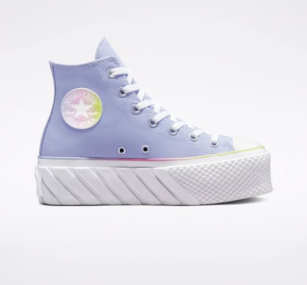 Zapatillas Altas Converse Chuck Taylor All Star 2X Lift Platform Pastel Gradient Azules Blancas | CV-216BPU