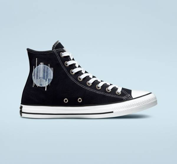 Zapatillas Altas Converse Chuck Taylor All Star Translucent Barcode Negras Blancas | CV-235TLH