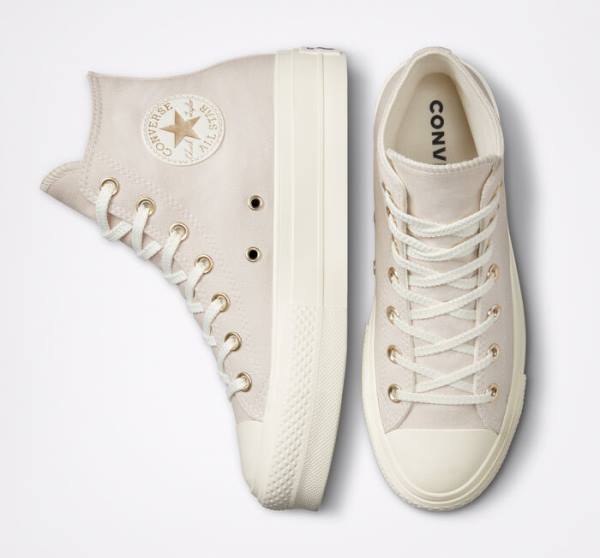 Zapatillas Altas Converse Chuck Taylor All Star Lift Platform Golden Elements Marrones Doradas Claro | CV-241ARE