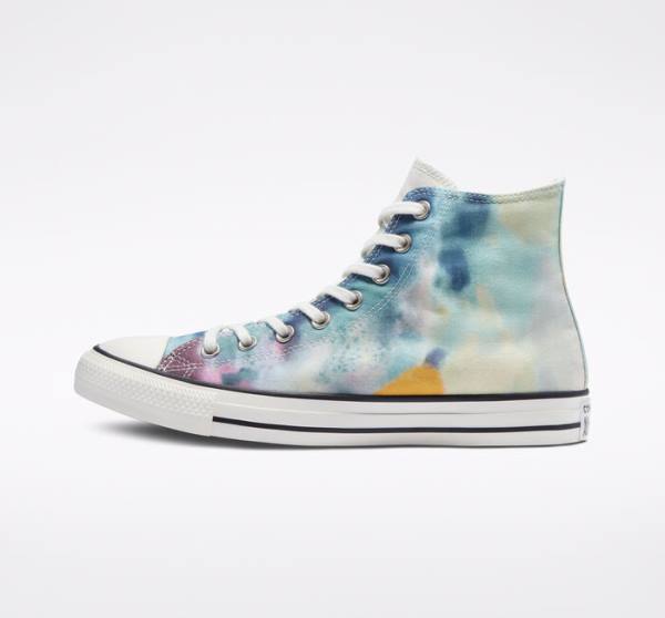 Zapatillas Altas Converse Chuck Taylor All Star Tie-Dye Multicolor Negras | CV-241JKH