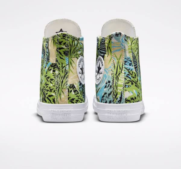 Zapatillas Altas Converse Chuck Taylor All Star Tropical Florals Verde Claro Blancas | CV-273MAN